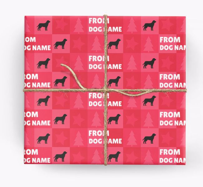 Personalized Square Tile Christmas Wrapping Paper from your {breedFullName}